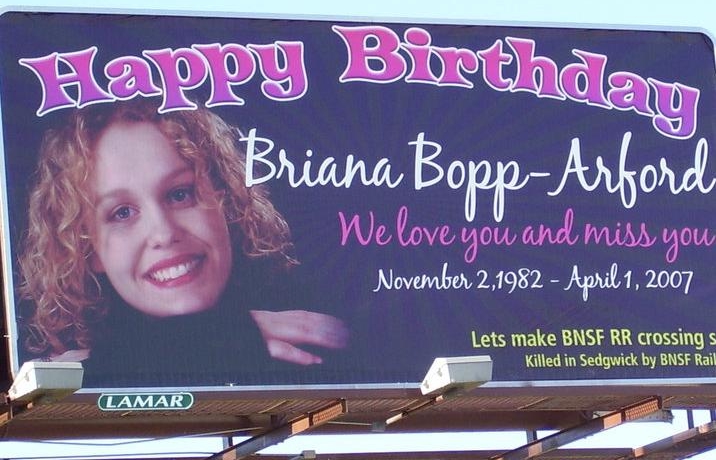 I See Your Shitty Roadside Tribute To Briana Arford And Raise You A Shitty Billboard Tribute To Her
